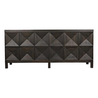 NOIR Quadrant 3 Door Sideboard, Ebony Walnut For Sale
