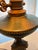 Traditional Early 20th Century Handpainted With Marbelizing Mental Lamp in Green, Black and Gold With Black Paper Shade. 28” Over-All Hight. For Sale - Image 3 of 7
