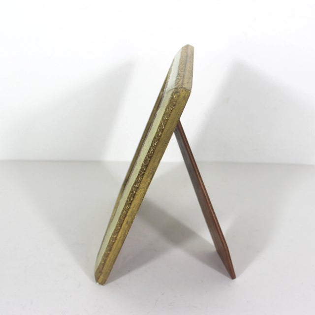 Vintage Italian Florentine Gilt Wood Photo Frame Horizontal or Vertical 5x7 Picture Made Italy Wood Art, Gilt Gold Ornate Gold Antique White For Sale - Image 10 of 12