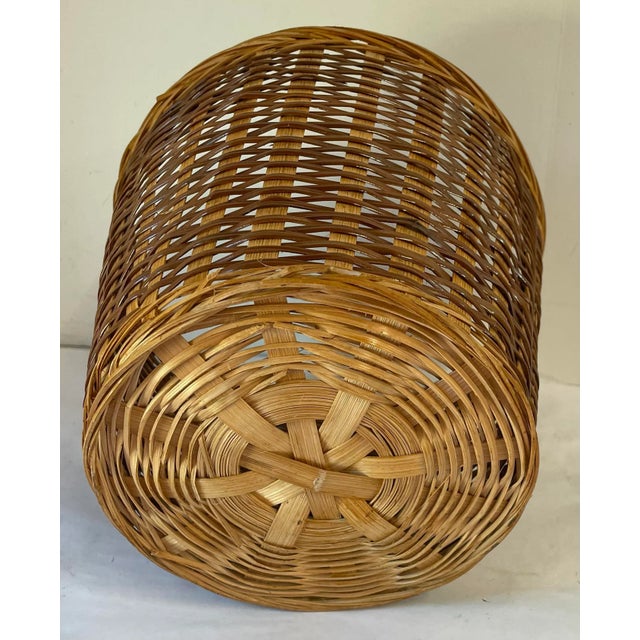 Vintage Wicker Waste Basket For Sale In Dallas - Image 6 of 7