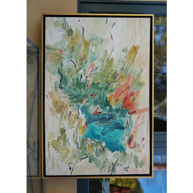 "Picnic" Abstract Acrylic Painting by Laurie MacMillan, Framed For Sale In Los Angeles - Image 6 of 6