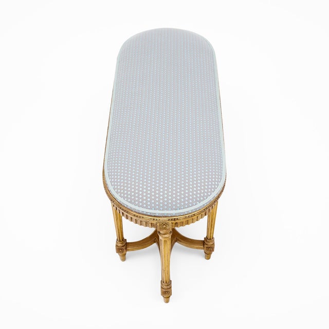 French Louis XVI Style Giltwood Six-Leg Bench, Circa 1900 For Sale In Austin - Image 6 of 9