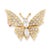 Contemporary Vintage Diamond 14k Yellow Gold Butterfly Brooch For Sale - Image 3 of 7
