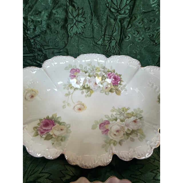 Ceramic 1930s Art Deco Candy and Fruit Bowls. Hand Painted - 2pc For Sale - Image 7 of 8