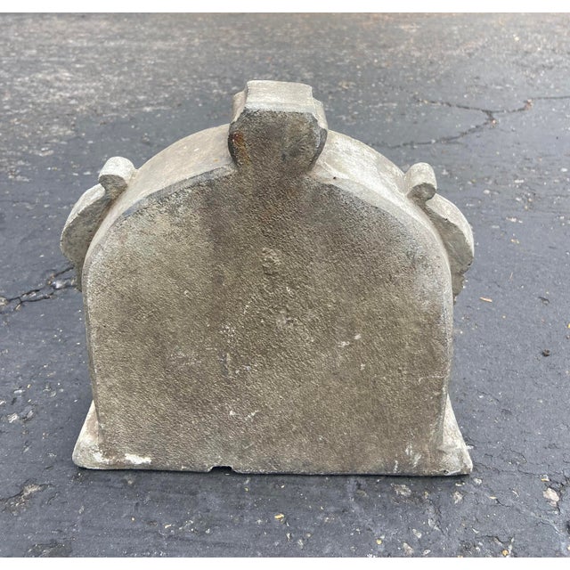 Mediterranean Vintage Table Top Cast Stone Garden Fountain For Sale - Image 3 of 14