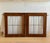 1970s Vintage 70s Pair of Walnut and Convex Leaded Clear Glass Cabinet Doors For Sale - Image 5 of 18