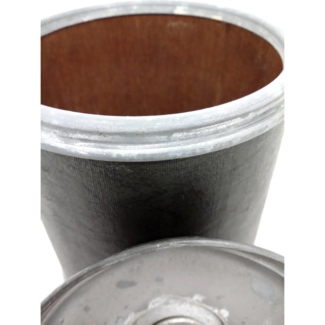 Antique Galvanized Steel Tobacco Canister For Sale - Image 5 of 10