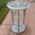 Moroccan Navy Blue and Ivory Bone Inlay Accent Table/Plant Stand For Sale - Image 3 of 5