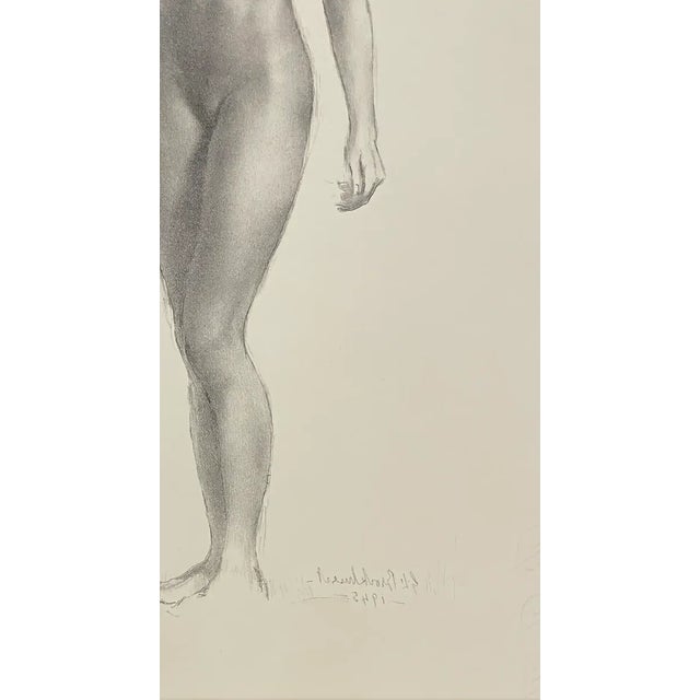 Gerald Leslie Brockhurst RA (1890 - 1978) "Standing Nude" sometimes called "Diana," lithograph on paper. Unsigned, signed...