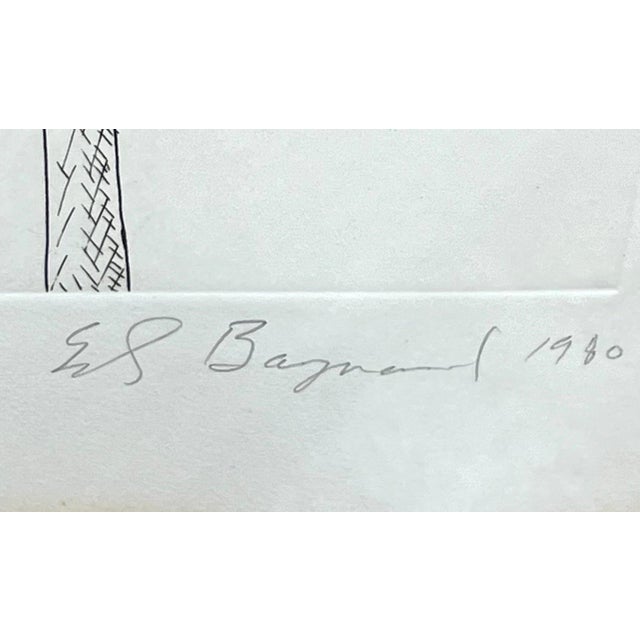 Ed Baynard, Zen Minimalist Flowers Etching American Modernist Ed Baynard Pop Art Print For Sale - Image 4 of 6