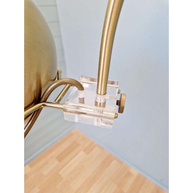 Metal Eyeball Double Arc Brass Floor Lamp from Gepo, 1970s For Sale - Image 7 of 18