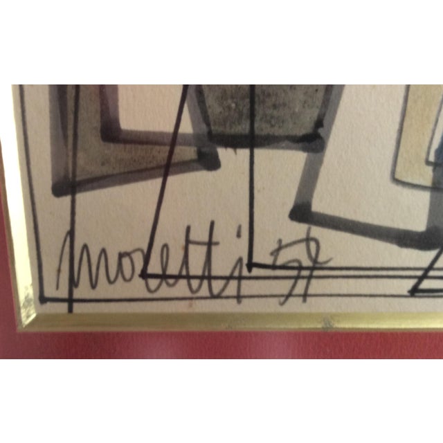 Original painting by Raymond Moretti. Raymond Moretti was a French abstract painter. Combining Hebrew letters, lines, and...