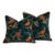 Mulberry Home Game Show Teal Velvet Pheasant Pillows - A 22" Pair For Sale