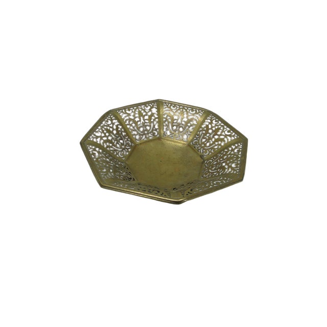 Postmodern Art Nouveau Style Openwork Bowl, Belgium, 1950s For Sale - Image 3 of 4