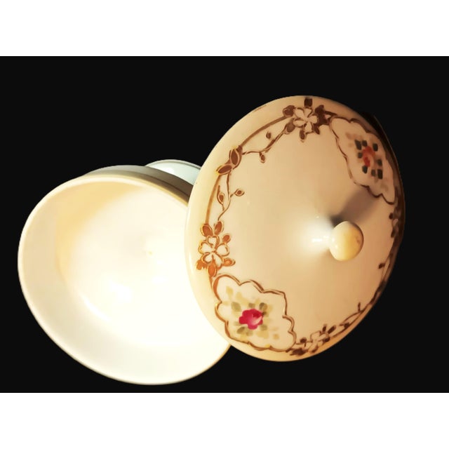 Antique Nippon Morimura 1891~1921 Button, Trinket, Porcelain Pedestal Dish. For Sale - Image 14 of 18