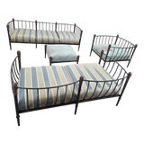 Montecito Sofa, Loveseat, Chair and Ottoman by Michael Taylor – 4 Piece Set for Reupholstery For Sale