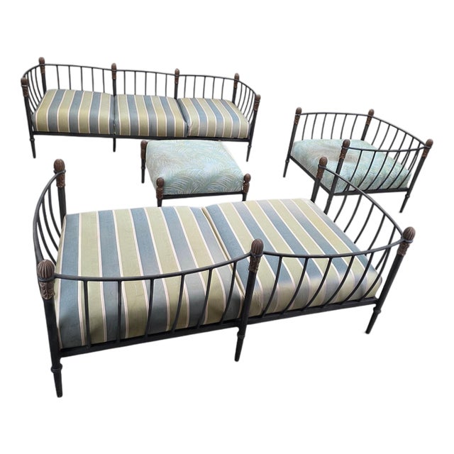 Montecito Sofa, Loveseat, Chair and Ottoman by Michael Taylor – 4 Piece Set for Reupholstery For Sale