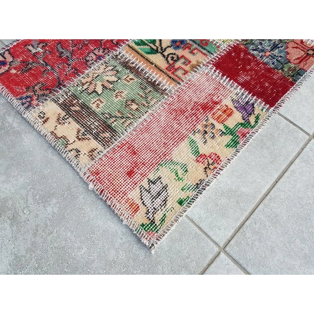 Textile Vintage Striped Turkish Runner Rug For Sale - Image 7 of 10