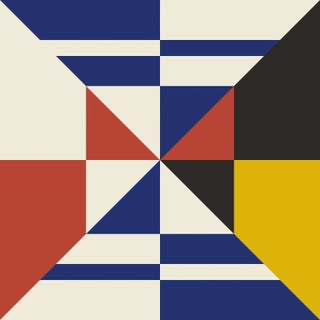 "Modern Nautical Black Block C" Geometric Fine Art Print by Melinda Cox 30" X 30" For Sale