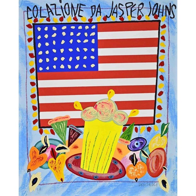 Screen print on paper realized by Bruno Donzelli. Hand signed in pencil. Artist Proof. Excellent condition. This piece is...