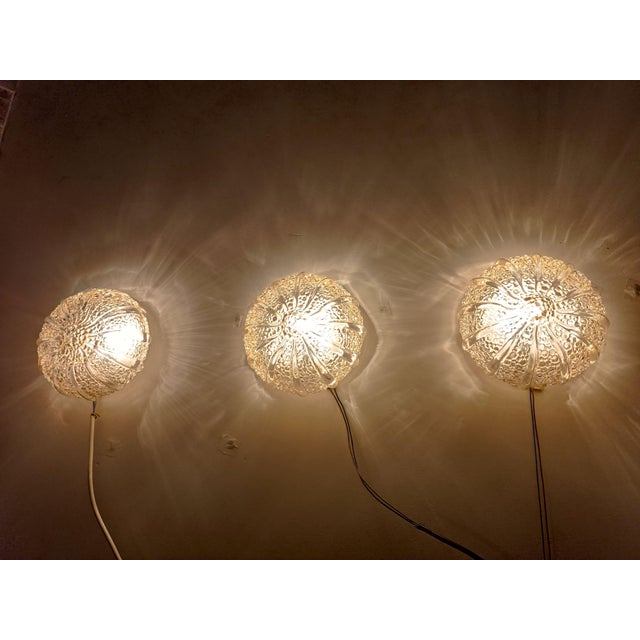 Metal Bubble Wall Sconces attributed to Helena Tynell for G Limburg, 1970s, Set of 3 For Sale - Image 7 of 8