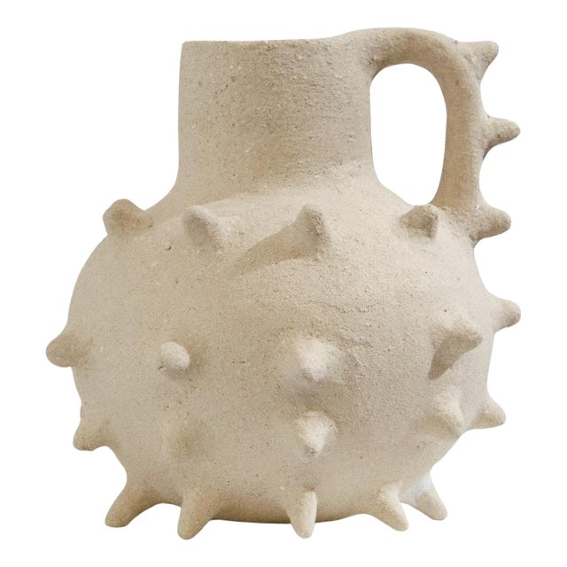 The Beige Sandstone Vase by Lou Thomas For Sale