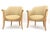 c.1940s Pair Leon Jallot Atr. Carved Scallop Edge Bergere Arm Lounge Chairs MINT For Sale - Image 6 of 11