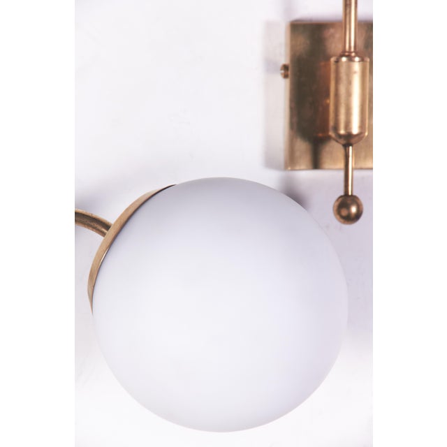 Brass Wall Lights in the style of Stilnovo, 1950s, Set of 4 For Sale - Image 15 of 17