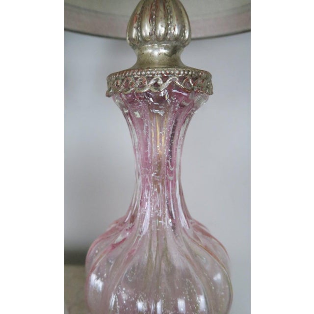 Murano Glass Sommerso Pair of Vintage Murano Glass Table Lamps, Italy, Mid-20th Century For Sale - Image 4 of 5