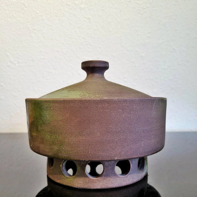 Mid-Century Modern Green 'Etruscan' Covered Box by Aldo Londi for Bitossi For Sale - Image 3 of 11