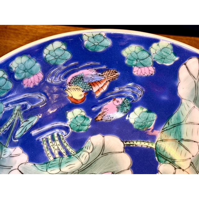 Pink Vintage Chinese Hand Painted Enameled Porcelain Bowls For Sale - Image 8 of 16