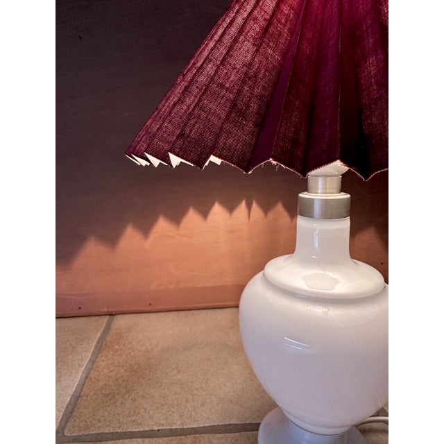 Model Roma Opaline Glass Table Lamp by Anne Grethe Von Halling-Koch for Royal Copenhagen, 1990s For Sale - Image 14 of 17