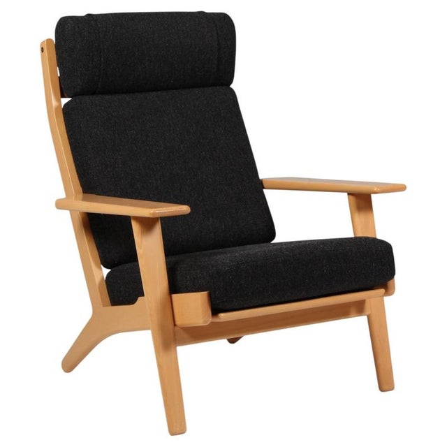 Model 290A Lounge Chair in Beech & Hallingdal by Hans J. Wegner for Getama, 1990s For Sale - Image 11 of 11
