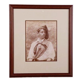 Baron Von Gloeden, Photo of a Handsome Youth, Circa 1880 For Sale