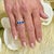 Natural Sapphire Diamond Ring 7 14k W Gold 1.67 TCW Certified For Sale - Image 10 of 12