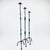 Metal Hand Forged Iron Candelabra Set of 3 (107-127cm) Antique Copper Finish Open Twist Stem with Arched Base For Sale - Image 7 of 8