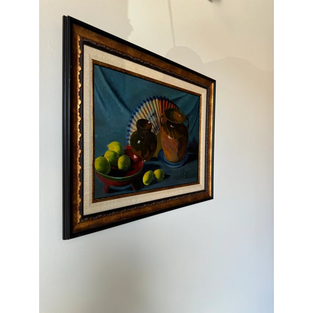 For your consideration we are presenting for sale this fantastic Mid-century impressionist still life oil painting on...