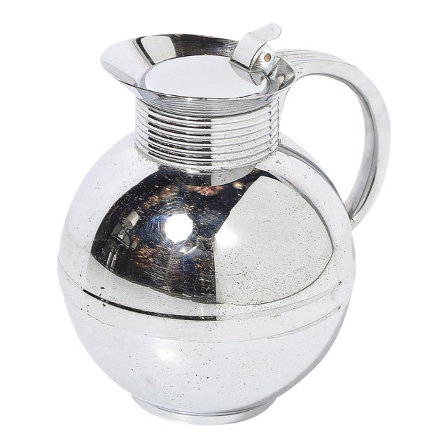 Art Deco Machine Age Chrome Coffee Pot/Pitcher Signed Manning Bowman For Sale