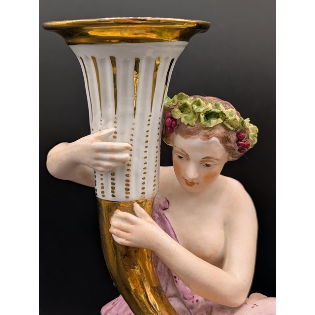 1860s Staffordshire England Sutherland & Sons Two Figurines Candlesticks 8.5" For Sale In New York - Image 6 of 10