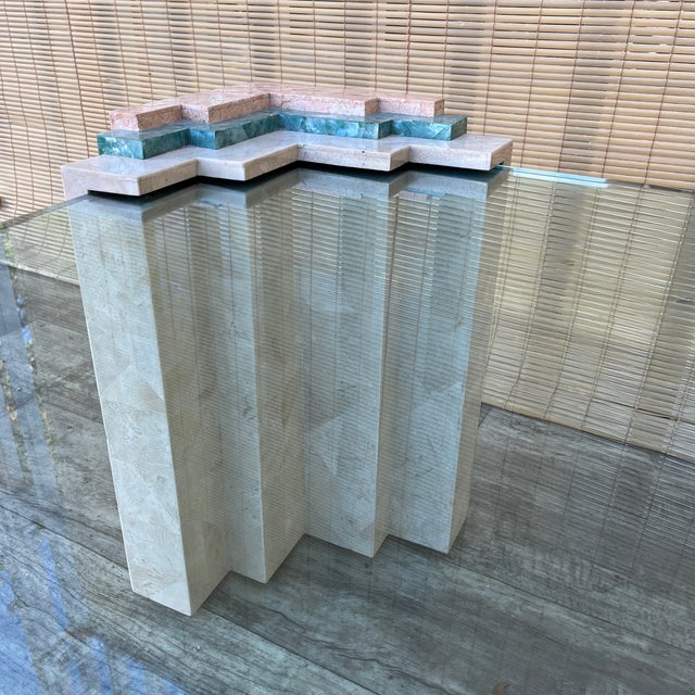 Postmodern Maitland Smith Style Tessellated Mactan Stone Coffee Table. Circa 1980s For Sale - Image 16 of 17