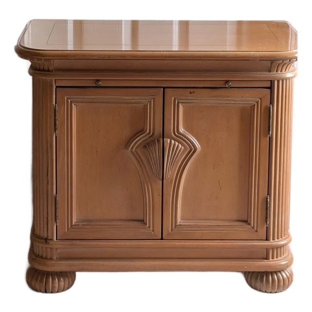 Vintage Mid Century Modern Night Stand W/ Pull Out Tray For Sale