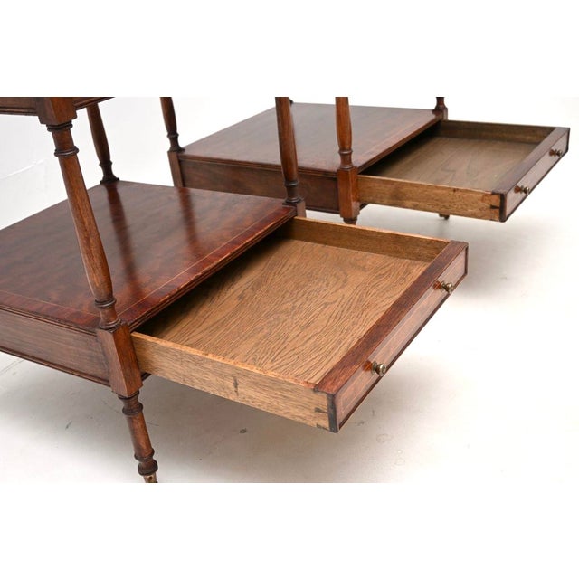 Georgian Satinwood Side Tables, 1950s, Set of 2 For Sale - Image 13 of 14
