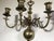 Metal Vintage Three-Light Brass Candle Wall Sconces—A Pair For Sale - Image 7 of 8
