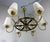 Finnish Brass Chandelier with Polyester Shades and Glass Diffusers, 1950s For Sale - Image 13 of 18