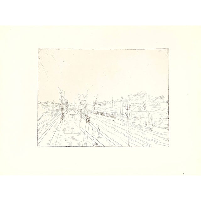 Artist: Paul Klee Country: Switzerland / Germany Title: Railroad Station 1911 Medium: Engraving – 9 printed: 1947 by...