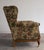 2000 - 2009 Lillian August for Drexel Heritage Tufted Wingback Chair With Scroll Arms and Brass Casters For Sale - Image 5 of 8