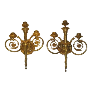 20th century French Bronze Doré Sconces - A Pair