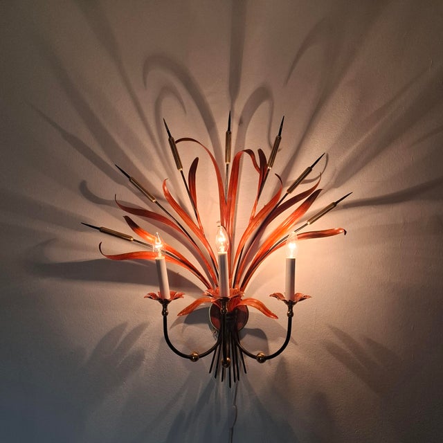 Black Large Wall Lamps in the style of Hans Kögl for Maison Baguès, 1960s, Set of 2 For Sale - Image 8 of 18