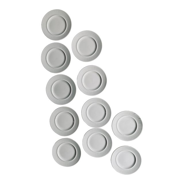 Vintage Johnson Brothers English Ironstone 6.25” Plates in Athena - A Set of 11 For Sale