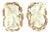 Mid-Century Brutalist 18k Yellow Gold Baroque Pearl Earrings, A Pair For Sale